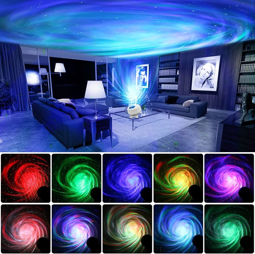 Northern Lights Aurora Projector + Star Projector 2 in 1